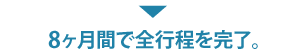 8ヶ月間で全行程を完了